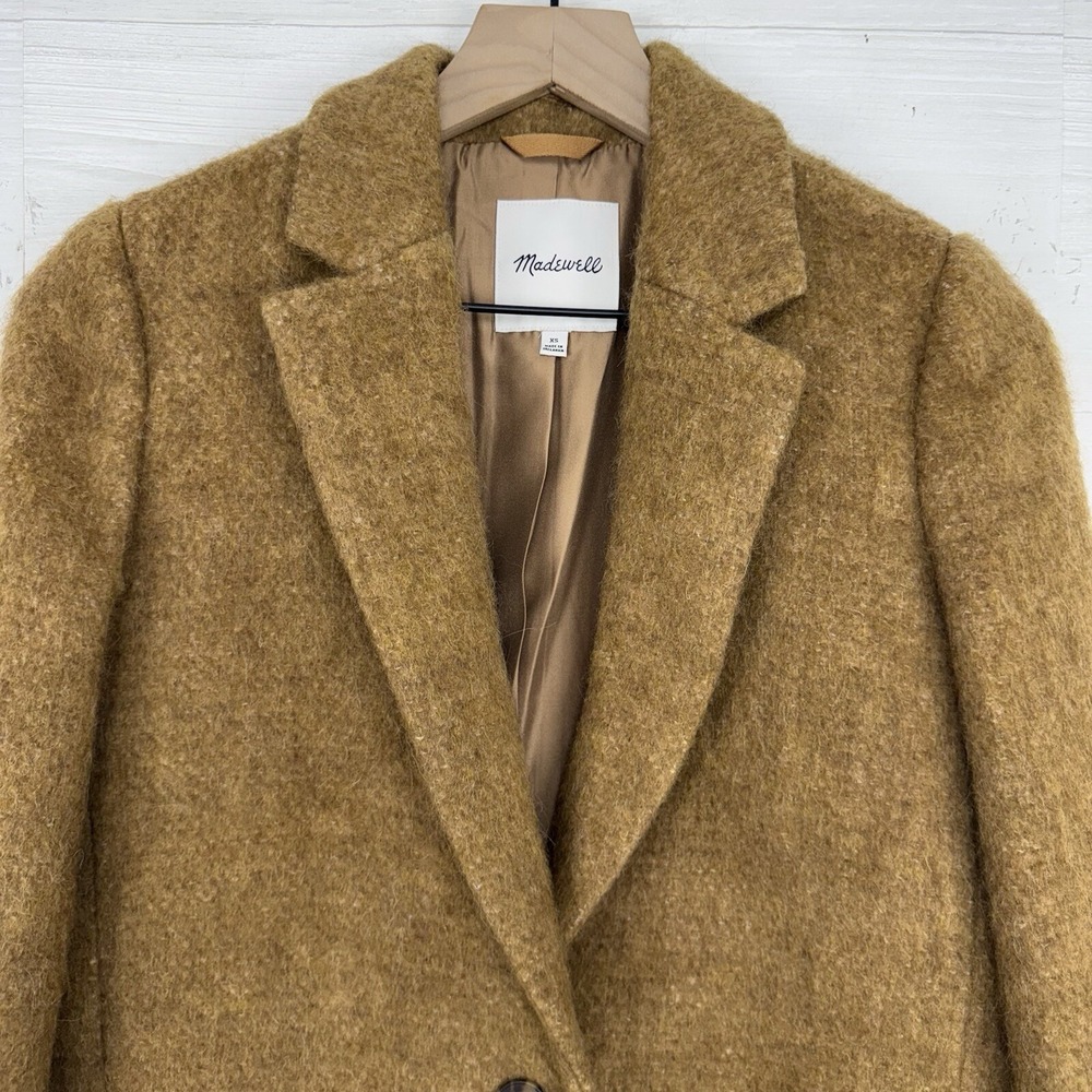 Madewell Boucle Larsen Blazer XS Toffee Brown Wool Alpaca Blend Single‎ Breasted - Picture 3 of 16